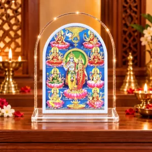 Astha Lakshmi L Shape Acrylic Showpiece 3 X 3.5 Inch For Home, Office And Car (F175863)