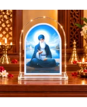 Guru Nanak Dev Ji L Shape Acrylic Showpiece 3 X 3.5 Inch For Home, Office And Car (F175867)