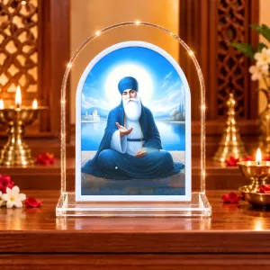 Guru Nanak Dev Ji L Shape Acrylic Showpiece 3 X 3.5 Inch For Home, Office And Car (F175867) Guru Nanak Dev Ji L Shape Acrylic Showpiece 3 X 3.5 Inch For Home, Office And Car (F175867)