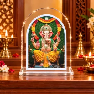 Lord Ganesha L Shape Acrylic Showpiece 3 X 3.5 Inch For Home, Office And Car (F175868) Lord Ganesha L Shape Acrylic Showpiece 3 X 3.5 Inch For Home, Office And Car (F175868)