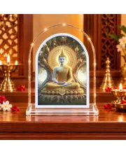 Buddha L Shape Acrylic Showpiece 3 X 3.5 Inch For Home, Office And Car (F175869)