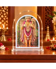 Hanuman L Shape Acrylic Showpiece 3 X 3.5 Inch For Home, Office And Car (F175870)