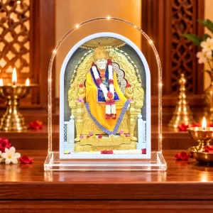Shirdi Sai Baba L Shape Acrylic Showpiece 3 X 3.5 Inch For Home, Office And Car (F175873) Shirdi Sai Baba L Shape Acrylic Showpiece 3 X 3.5 Inch For Home, Office And Car (F175873)