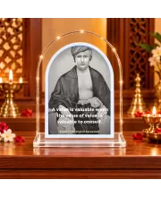 Swami Dayanand Saraswati L Shape Acrylic Showpiece 3 X 3.5 Inch For Home, Office And Car (F175875)