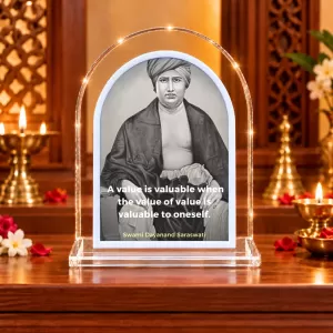 Swami Dayanand Saraswati L Shape Acrylic Showpiece 3 X 3.5 Inch For Home, Office And Car (F175875) Swami Dayanand Saraswati L Shape Acrylic Showpiece 3 X 3.5 Inch For Home, Office And Car (F175875)