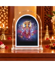 Lord Bramha L Shape Acrylic Showpiece 3 X 3.5 Inch For Home, Office And Car (F175876)