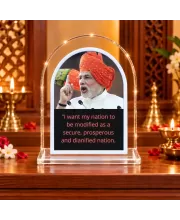 Narendra Modi L Shape Acrylic Showpiece 3 X 3.5 Inch For Home, Office And Car (F175879)