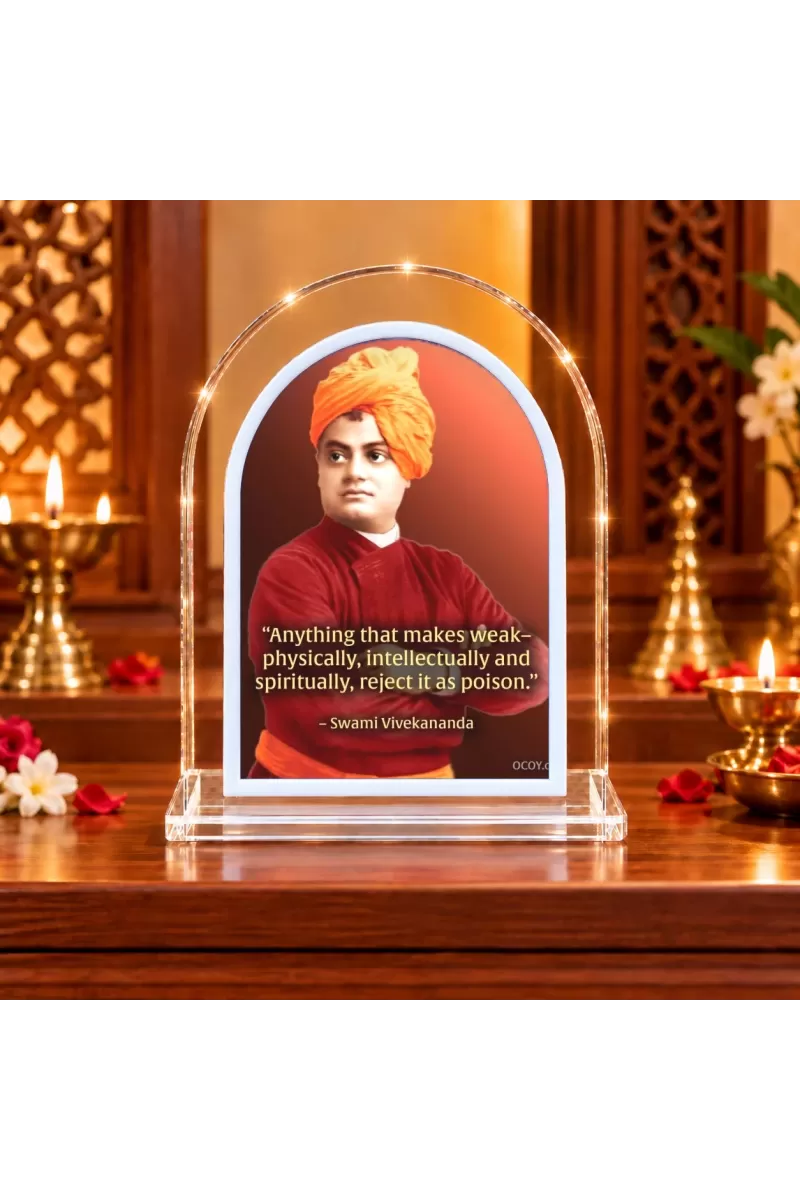 Swami Vivekananda L Shape Acrylic Showpiece 3 X 3.5 Inch For Home, Office And Car (F175880)