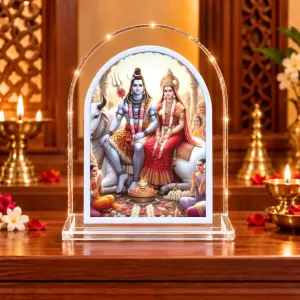 Shiva Parvati L Shape Acrylic Showpiece 3 X 3.5 Inch For Home, Office And Car (F175882) Shiva Parvati L Shape Acrylic Showpiece 3 X 3.5 Inch For Home, Office And Car (F175882)
