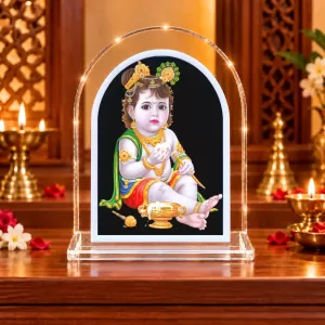 Baby Krishna L Shape Acrylic Showpiece 3 X 3.5 Inch For Home, Office And Car (F175883) Baby Krishna L Shape Acrylic Showpiece 3 X 3.5 Inch For Home, Office And Car (F175883)