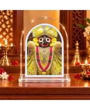 Lord Jagannath L Shape Acrylic Showpiece 3 X 3.5 Inch For Home, Office And Car (F175884)