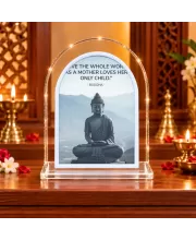 Buddha L Shape Acrylic Showpiece 3 X 3.5 Inch For Home, Office And Car (F175887)