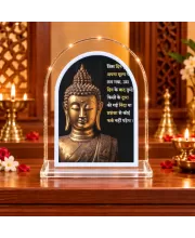 Buddha L Shape Acrylic Showpiece 3 X 3.5 Inch For Home, Office And Car (F175890)