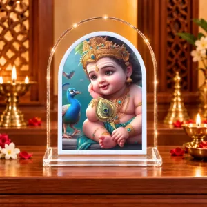 Lord Krishna L Shape Acrylic Showpiece 3 X 3.5 Inch For Home, Office And Car (F175892) Lord Krishna L Shape Acrylic Showpiece 3 X 3.5 Inch For Home, Office And Car (F175892)