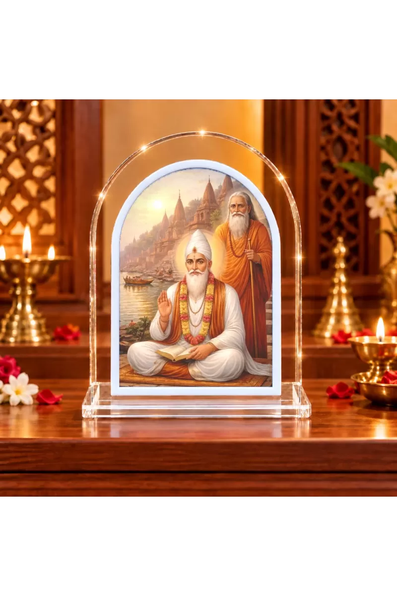 Sant Kabir Das L Shape Acrylic Showpiece 3 X 3.5 Inch For Home, Office And Car (F175894)