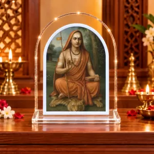 Adi Shankaracharya L Shape Acrylic Showpiece 3 X 3.5 Inch For Home, Office And Car (F175895)