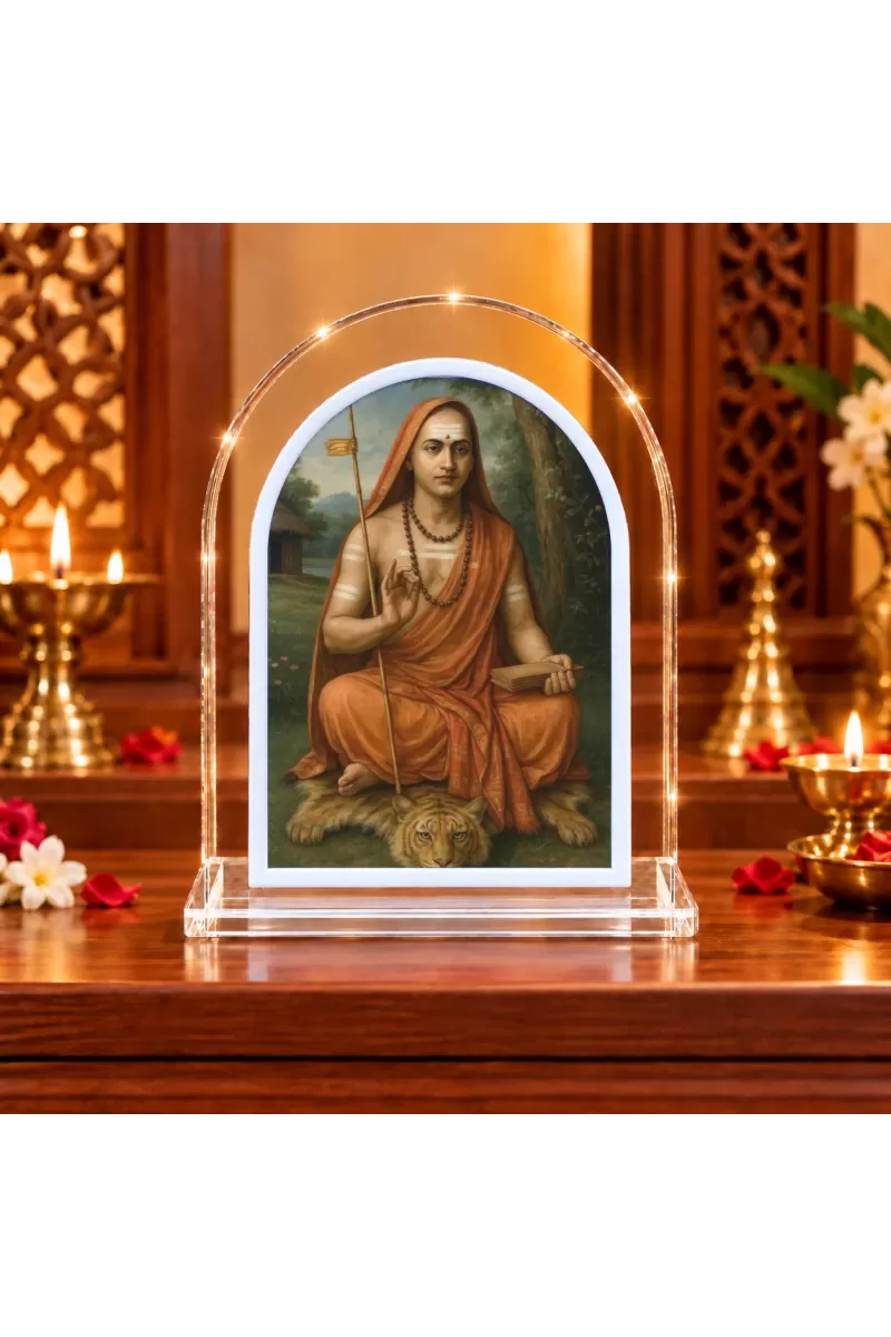 Adi Shankaracharya L Shape Acrylic Showpiece 3 X 3.5 Inch For Home, Office And Car (F175895)