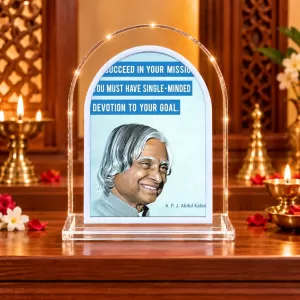 A P J Abdul Kalam L Shape Acrylic Showpiece 3 X 3.5 Inch For Home, Office And Car (F175897)