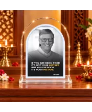 Bill Gates L Shape Acrylic Showpiece 3 X 3.5 Inch For Home, Office And Car (F175898)