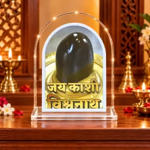 Kashi Vishwanath Shivling L Shape Acrylic Showpiece 3 X 3.5 Inch For Home, Office And Car (F175899) Kashi Vishwanath Shivling L Shape Acrylic Showpiece 3 X 3.5 Inch For Home, Office And Car (F175899)