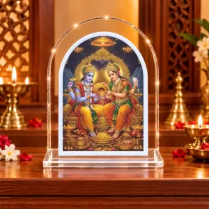 God Narayan And Lakshmi L Shape Acrylic Showpiece 3 X 3.5 Inch For Home, Office And Car (F175900) God Narayan And Lakshmi L Shape Acrylic Showpiece 3 X 3.5 Inch For Home, Office And Car (F175900)