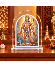 Hanuman L Shape Acrylic Showpiece 3 X 3.5 Inch For Home, Office And Car (F175904)