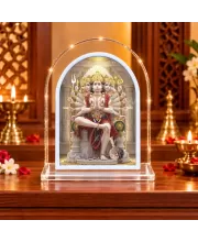 Panchmukhi Hanuman L Shape Acrylic Showpiece 3 X 3.5 Inch For Home, Office And Car (F175905)