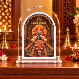Lord Jagannath L Shape Acrylic Showpiece 3 X 3.5 Inch For Home, Office And Car (F175906) Lord Jagannath L Shape Acrylic Showpiece 3 X 3.5 Inch For Home, Office And Car (F175906)