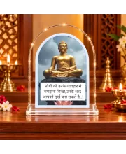 Buddha L Shape Acrylic Showpiece 3 X 3.5 Inch For Home, Office And Car (F175908)