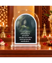 Buddha L Shape Acrylic Showpiece 3 X 3.5 Inch For Home, Office And Car (F175916)