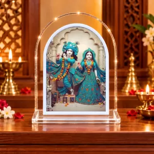 Radha Krishna L Shape Acrylic Showpiece 3 X 3.5 Inch For Home, Office And Car (F175917) Radha Krishna L Shape Acrylic Showpiece 3 X 3.5 Inch For Home, Office And Car (F175917)