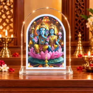 Lord Ganesh And Lakshmi L Shape Acrylic Showpiece 3 X 3.5 Inch For Home, Office And Car (F175918) Lord Ganesh And Lakshmi L Shape Acrylic Showpiece 3 X 3.5 Inch For Home, Office And Car (F175918)