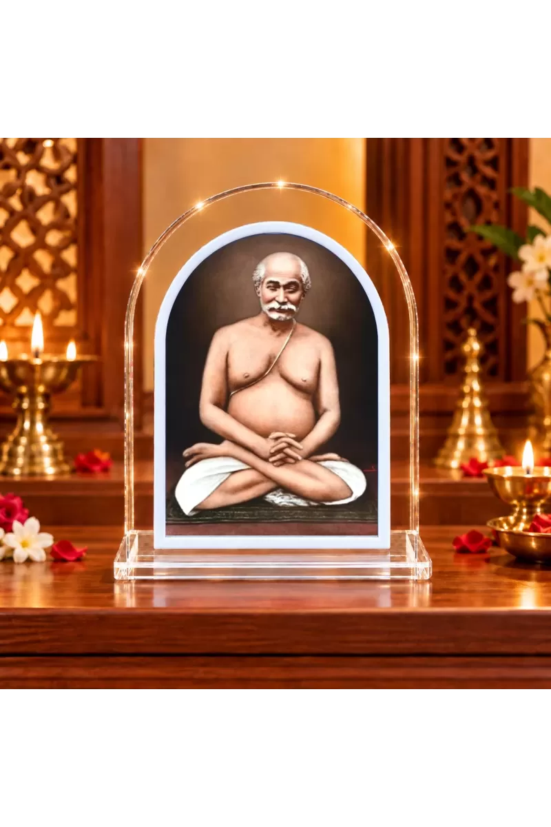Lahiri Mahasaya L Shape Acrylic Showpiece 3 X 3.5 Inch For Home, Office And Car (F175919)