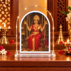Maha Lakshmi L Shape Acrylic Showpiece 3 X 3.5 Inch For Home, Office And Car (F175921) Maha Lakshmi L Shape Acrylic Showpiece 3 X 3.5 Inch For Home, Office And Car (F175921)