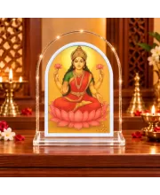 Goddess Lakshmi L Shape Acrylic Showpiece 3 X 3.5 Inch For Home, Office And Car (F175922)