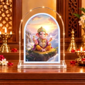 Lord Ganesha L Shape Acrylic Showpiece 3 X 3.5 Inch For Home, Office And Car (F175931) Lord Ganesha L Shape Acrylic Showpiece 3 X 3.5 Inch For Home, Office And Car (F175931)