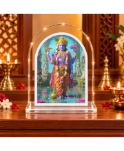Lord Vishnu L Shape Acrylic Showpiece 3 X 3.5 Inch For Home, Office And Car (F175932)