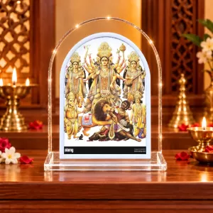 Durga Maa L Shape Acrylic Showpiece 3 X 3.5 Inch For Home, Office And Car (F175936) Durga Maa L Shape Acrylic Showpiece 3 X 3.5 Inch For Home, Office And Car (F175936)