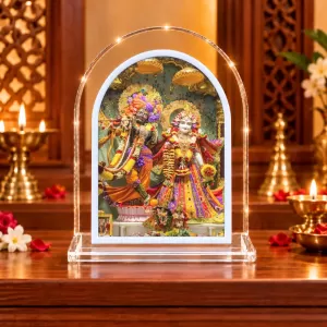 Radha Krishna L Shape Acrylic Showpiece 3 X 3.5 Inch For Home, Office And Car (F175939) Radha Krishna L Shape Acrylic Showpiece 3 X 3.5 Inch For Home, Office And Car (F175939)