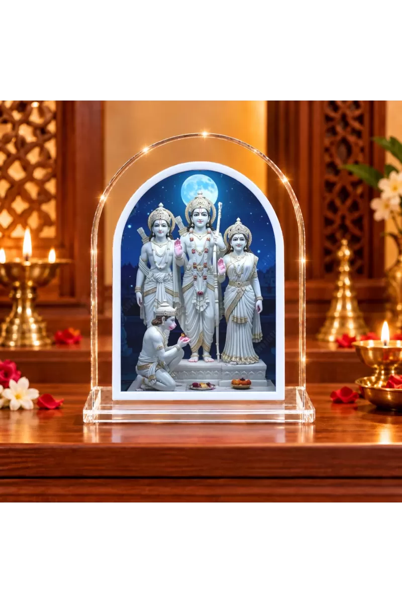 Lord Ram L Shape Acrylic Showpiece 3 X 3.5 Inch For Home, Office And Car (F175940)