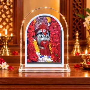 Kali Maa L Shape Acrylic Showpiece 3 X 3.5 Inch For Home, Office And Car (F175941)