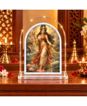 Goddess Ganaga L Shape Acrylic Showpiece 3 X 3.5 Inch For Home, Office And Car (F175942)