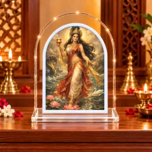 Goddess Ganaga L Shape Acrylic Showpiece 3 X 3.5 Inch For Home, Office And Car (F175942) Goddess Ganaga L Shape Acrylic Showpiece 3 X 3.5 Inch For Home, Office And Car (F175942)