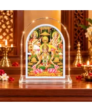 Maa Lakshmi L Shape Acrylic Showpiece 3 X 3.5 Inch For Home, Office And Car (F175944)