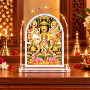 Maa Lakshmi L Shape Acrylic Showpiece 3 X 3.5 Inch For Home, Office And Car (F175944) Maa Lakshmi L Shape Acrylic Showpiece 3 X 3.5 Inch For Home, Office And Car (F175944)