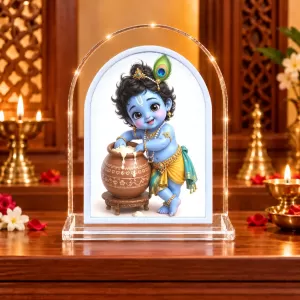 Lord Krishna L Shape Acrylic Showpiece 3 X 3.5 Inch For Home, Office And Car (F175948) Lord Krishna L Shape Acrylic Showpiece 3 X 3.5 Inch For Home, Office And Car (F175948)
