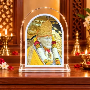 Shirdi Sai Baba L Shape Acrylic Showpiece 3 X 3.5 Inch For Home, Office And Car (F175950) Shirdi Sai Baba L Shape Acrylic Showpiece 3 X 3.5 Inch For Home, Office And Car (F175950)