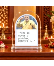 Narendra Modi L Shape Acrylic Showpiece 3 X 3.5 Inch For Home, Office And Car (F175951)