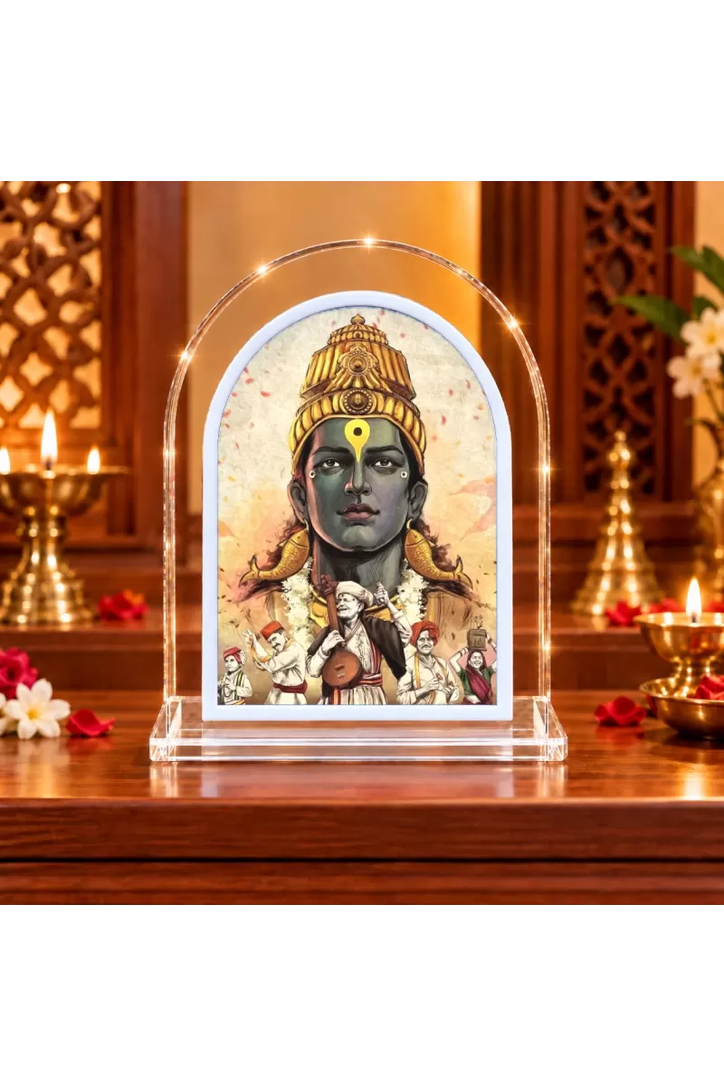 Lord Vishnu L Shape Acrylic Showpiece 3 X 3.5 Inch For Home, Office And Car (F175953)