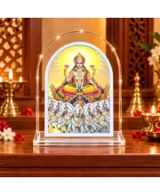 Surya Dev L Shape Acrylic Showpiece 3 X 3.5 Inch For Home, Office And Car (F175954)